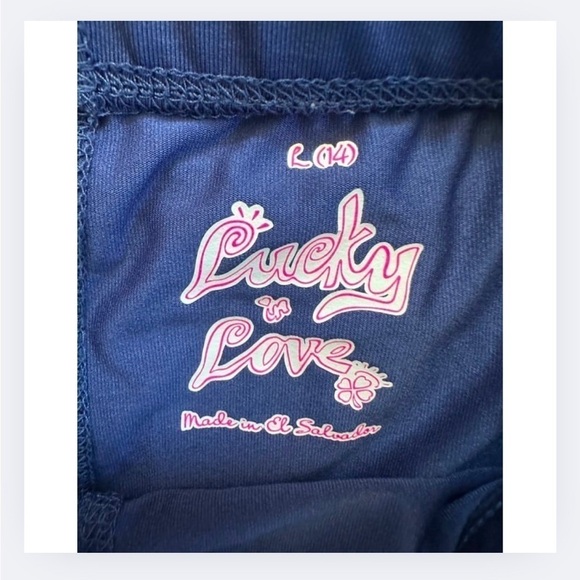 Lucky in Love Girls Navy Tennis Dress - Picture 3 of 7